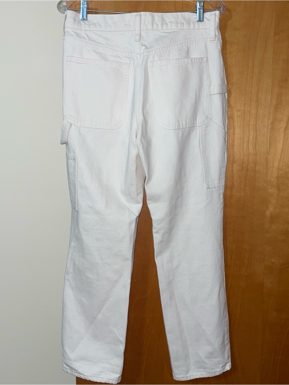 J. Crew Women's White Straight-Leg Cotton Pants - Picture 3 of 6